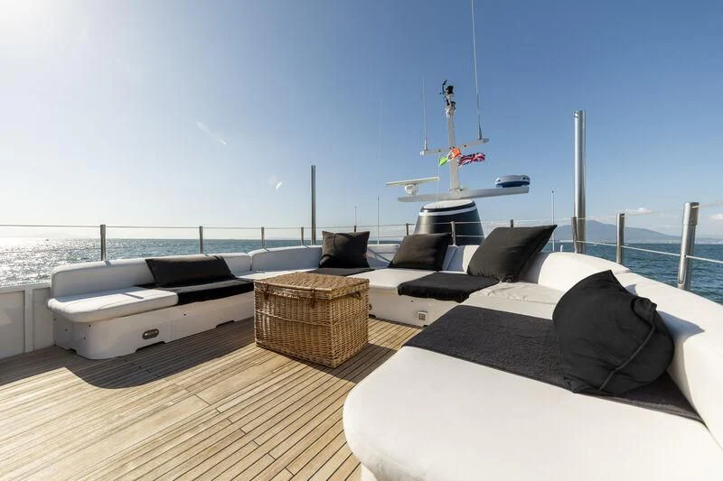 a boat on a deck aboard SOUNION II Yacht for Sale