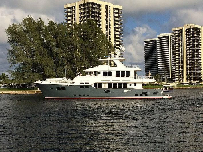 a boat on the water aboard MACGUFFIN Yacht for Sale