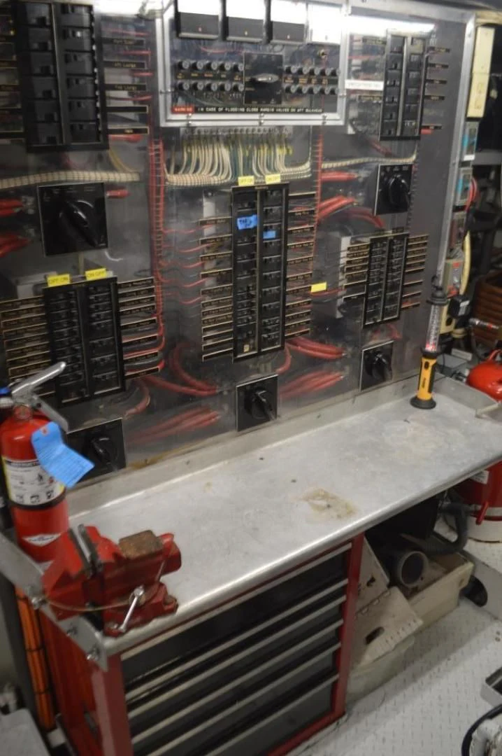 a machine with wires aboard ENCORE V Yacht for Sale