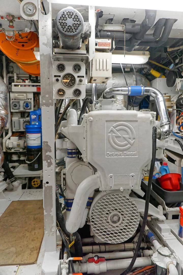 a machine with many wires aboard ENCORE V Yacht for Sale