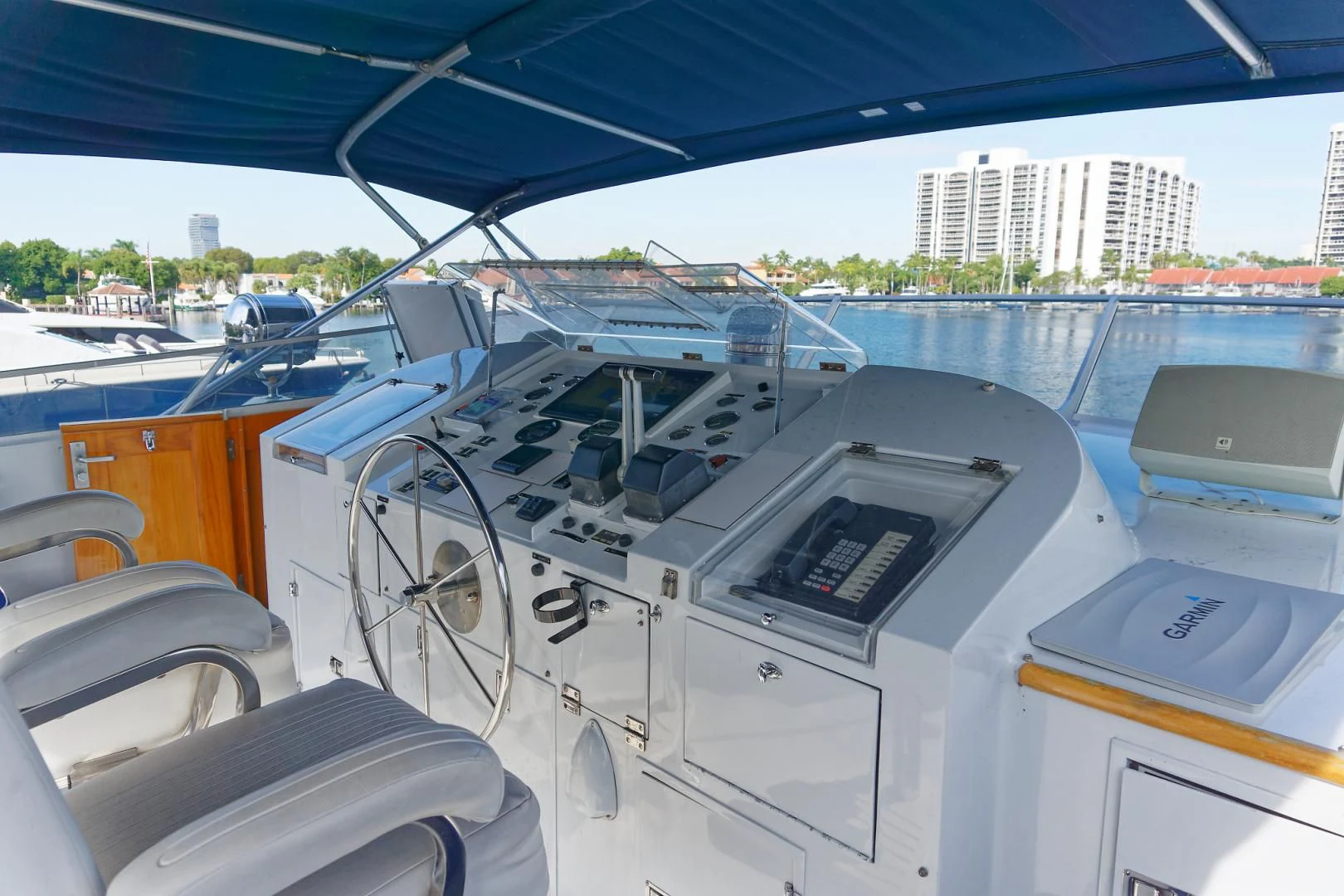 the inside of a boat aboard ENCORE V Yacht for Sale