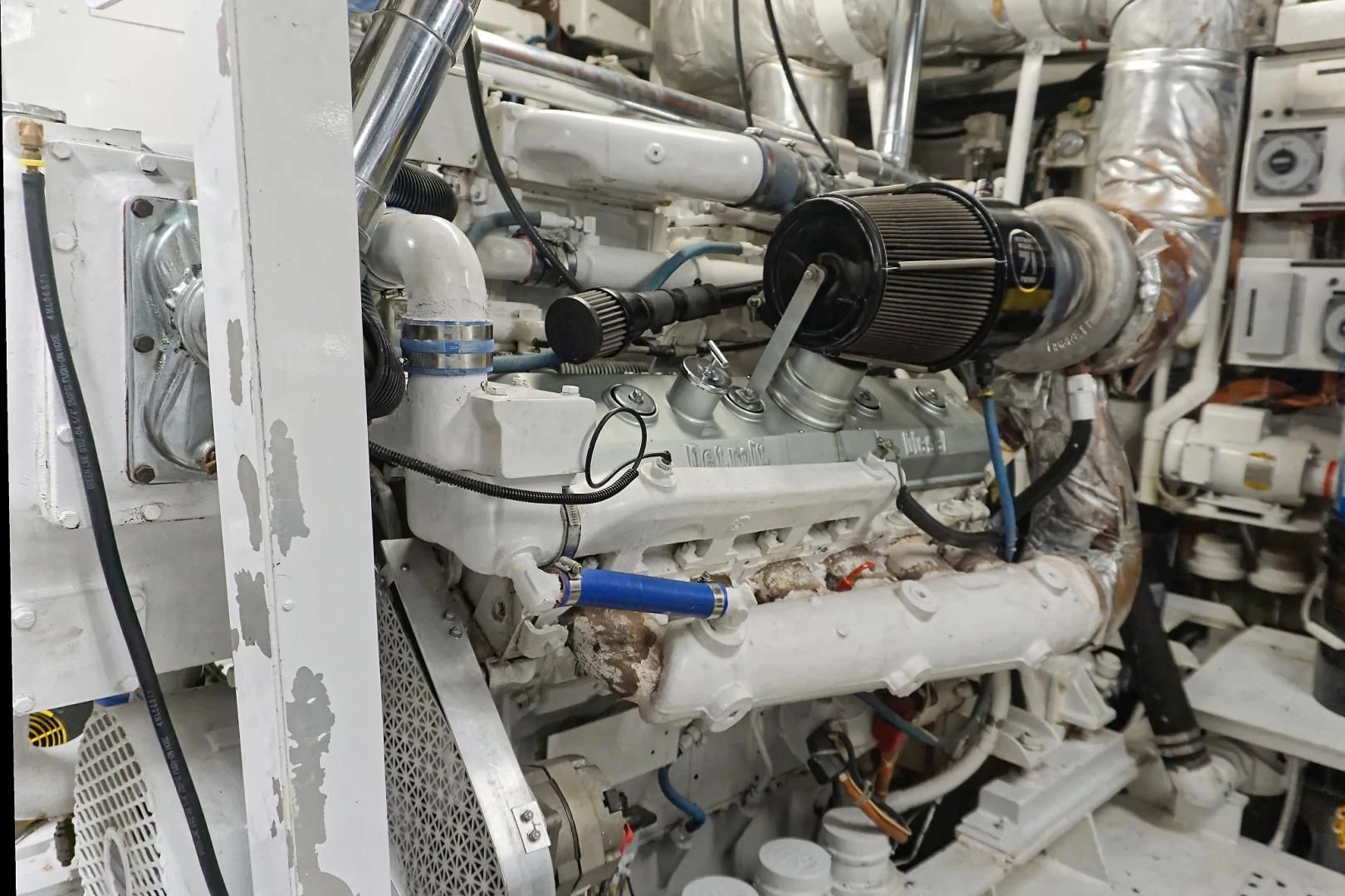 a machine with pipes aboard ENCORE V Yacht for Sale