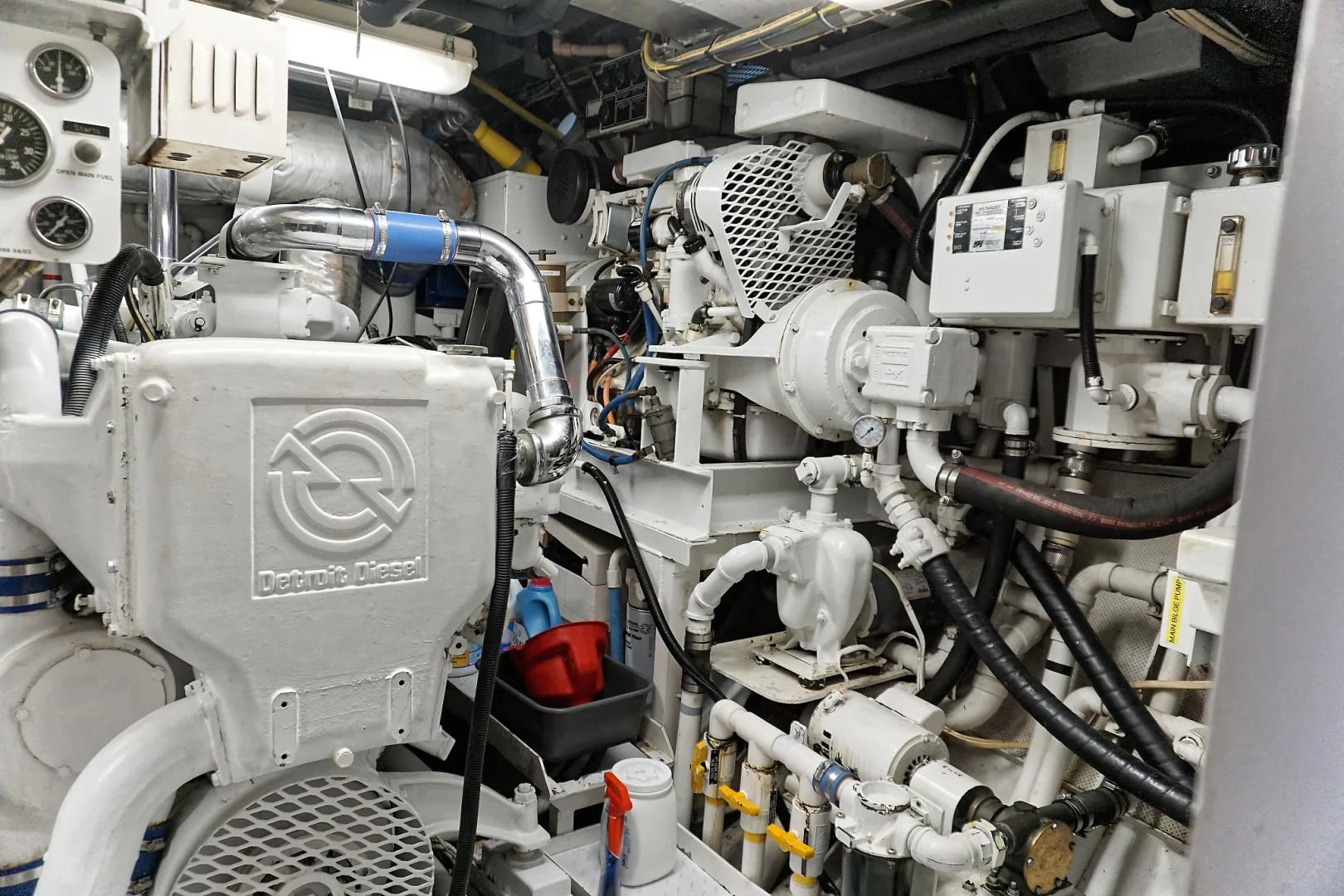 a machine with a large piece of equipment in it aboard ENCORE V Yacht for Sale