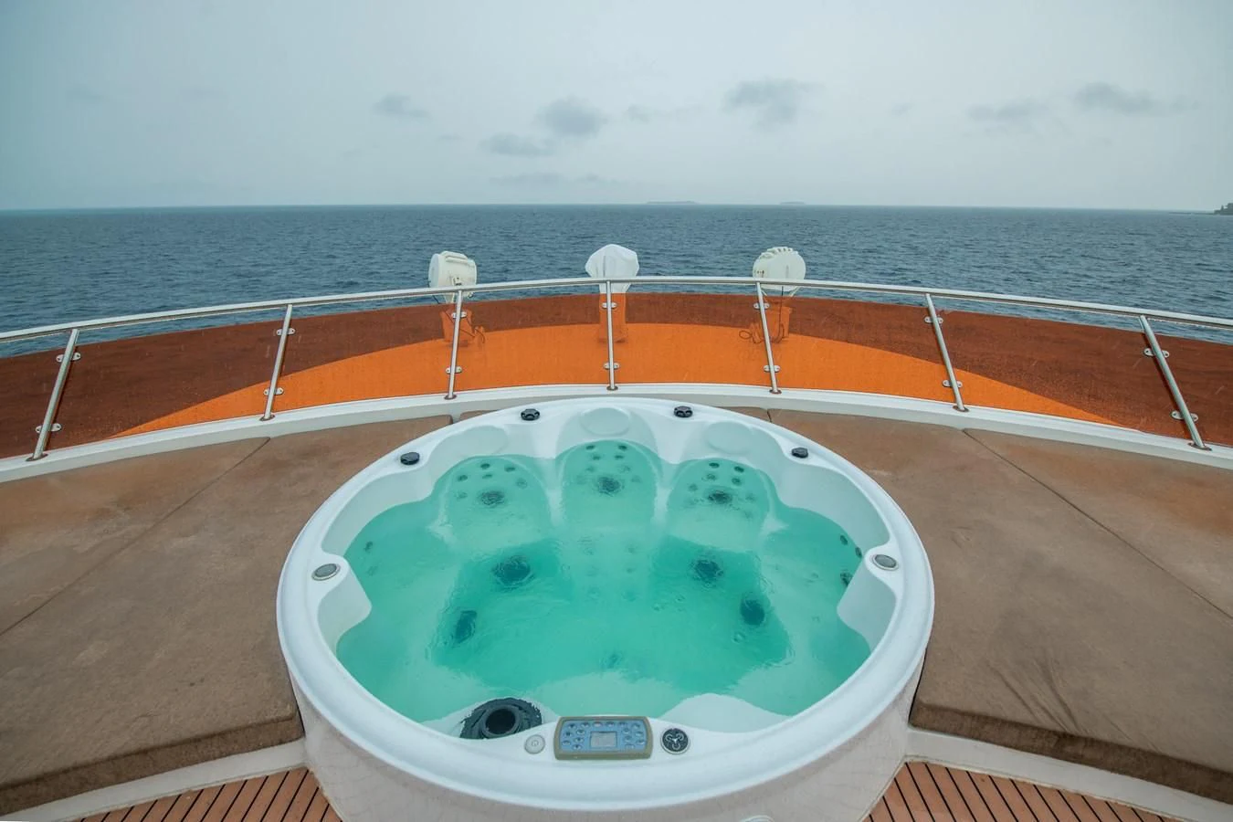 a speedboat on the water aboard INFINITY X Yacht for Sale