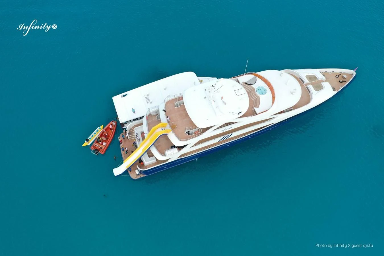 a model of a space ship aboard INFINITY X Yacht for Sale
