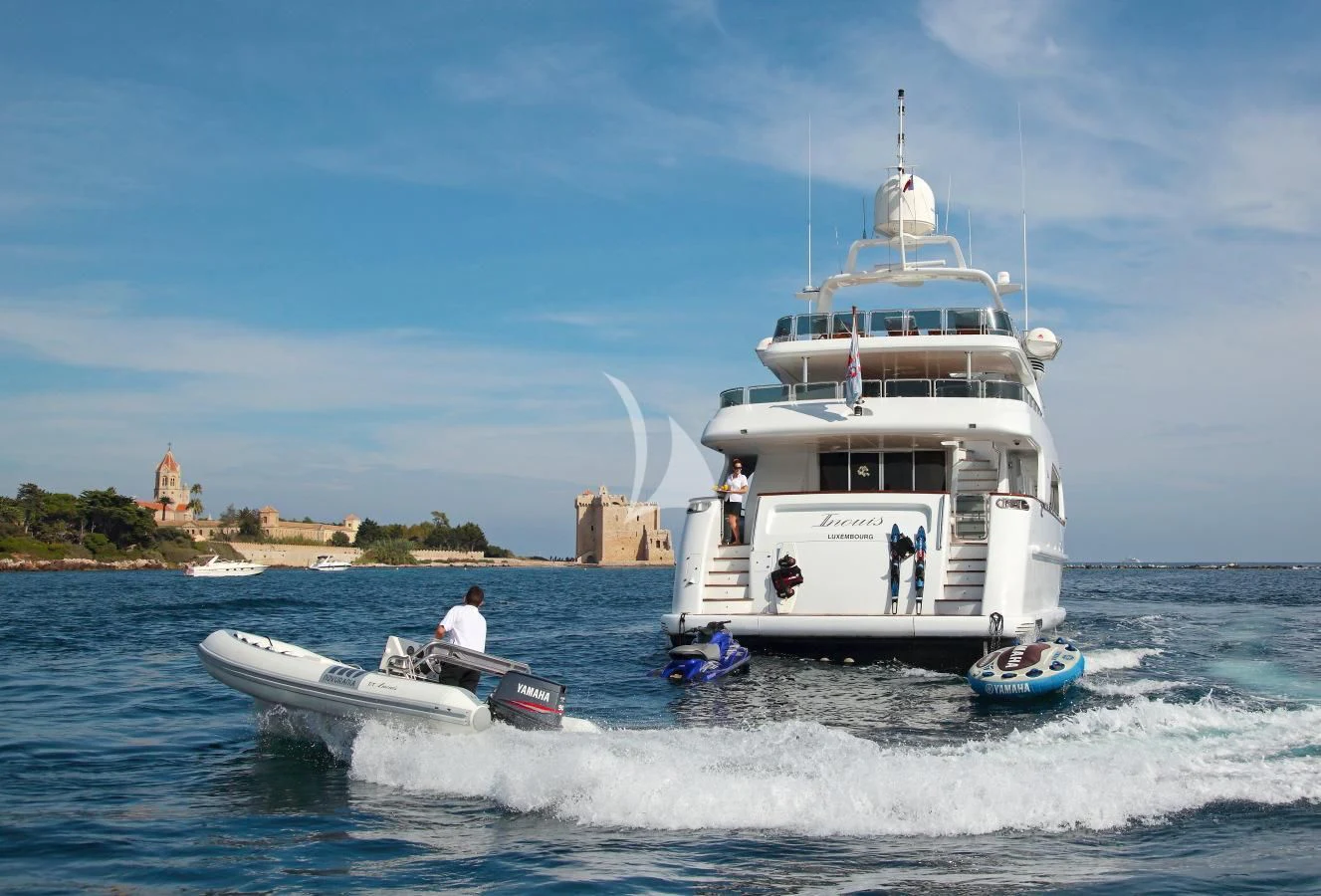a boat on the water aboard INOUIS Yacht for Charter