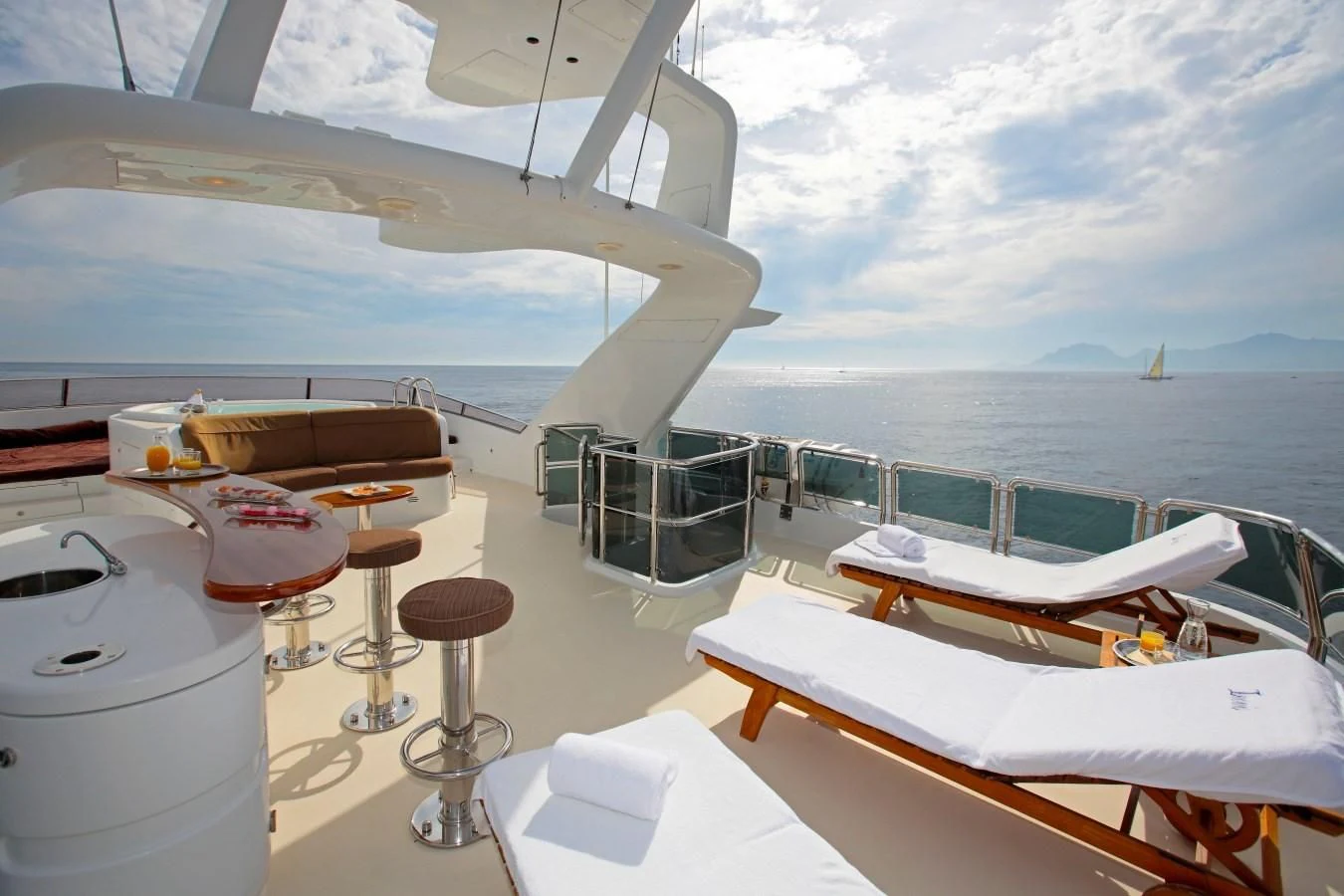 a boat on the water aboard INOUIS Yacht for Charter