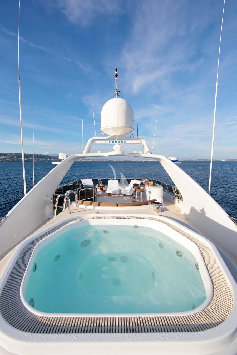 a boat on the water aboard INOUIS Yacht for Charter