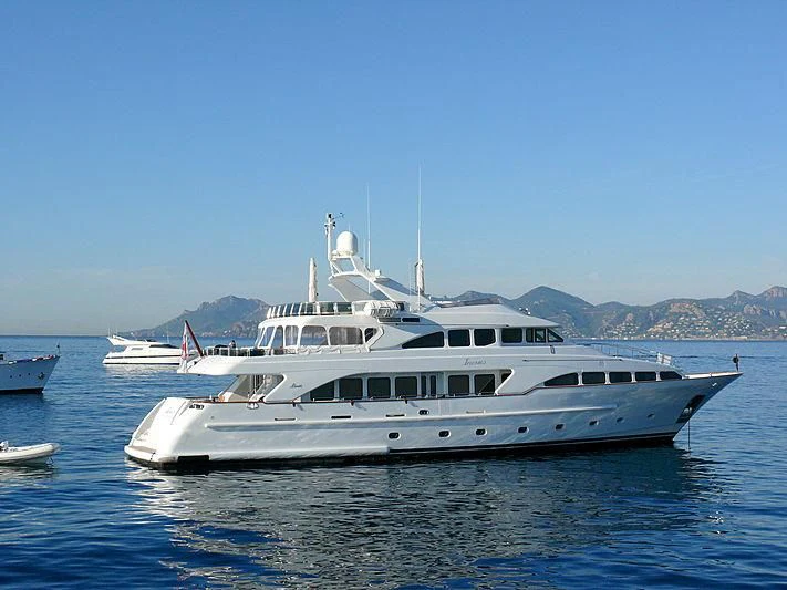 a boat in the water aboard INOUIS Yacht for Charter
