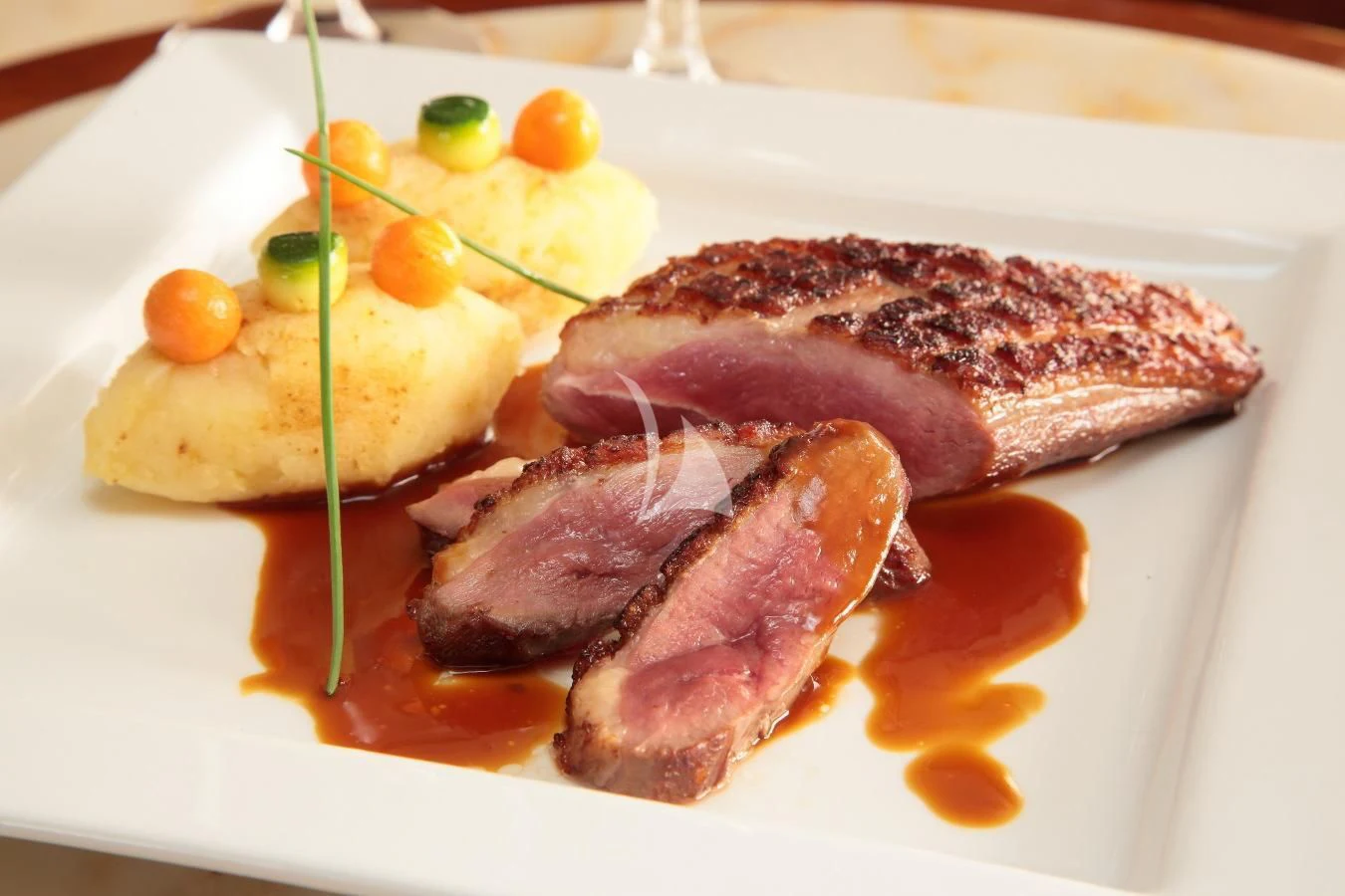 a plate of food aboard INOUIS Yacht for Charter