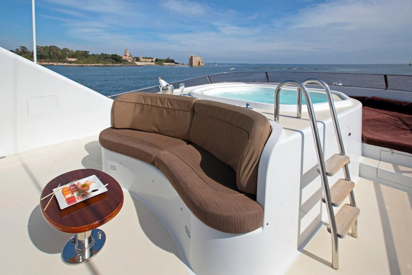 a boat on the water aboard INOUIS Yacht for Charter