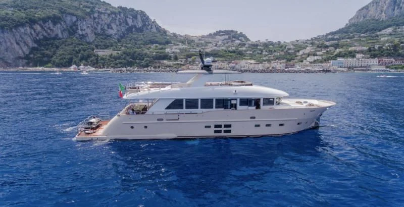 a boat on the water aboard MR GU Yacht for Sale