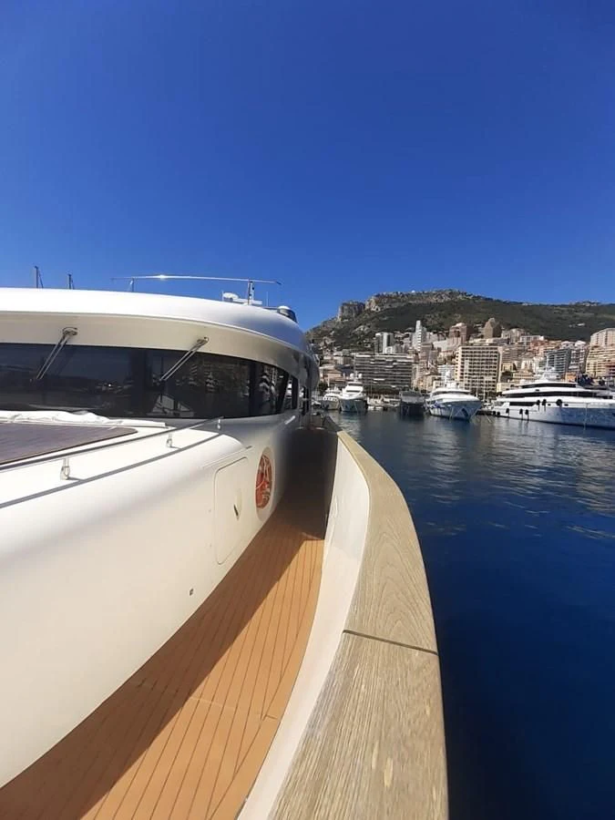 a boat on the water aboard MR GU Yacht for Sale