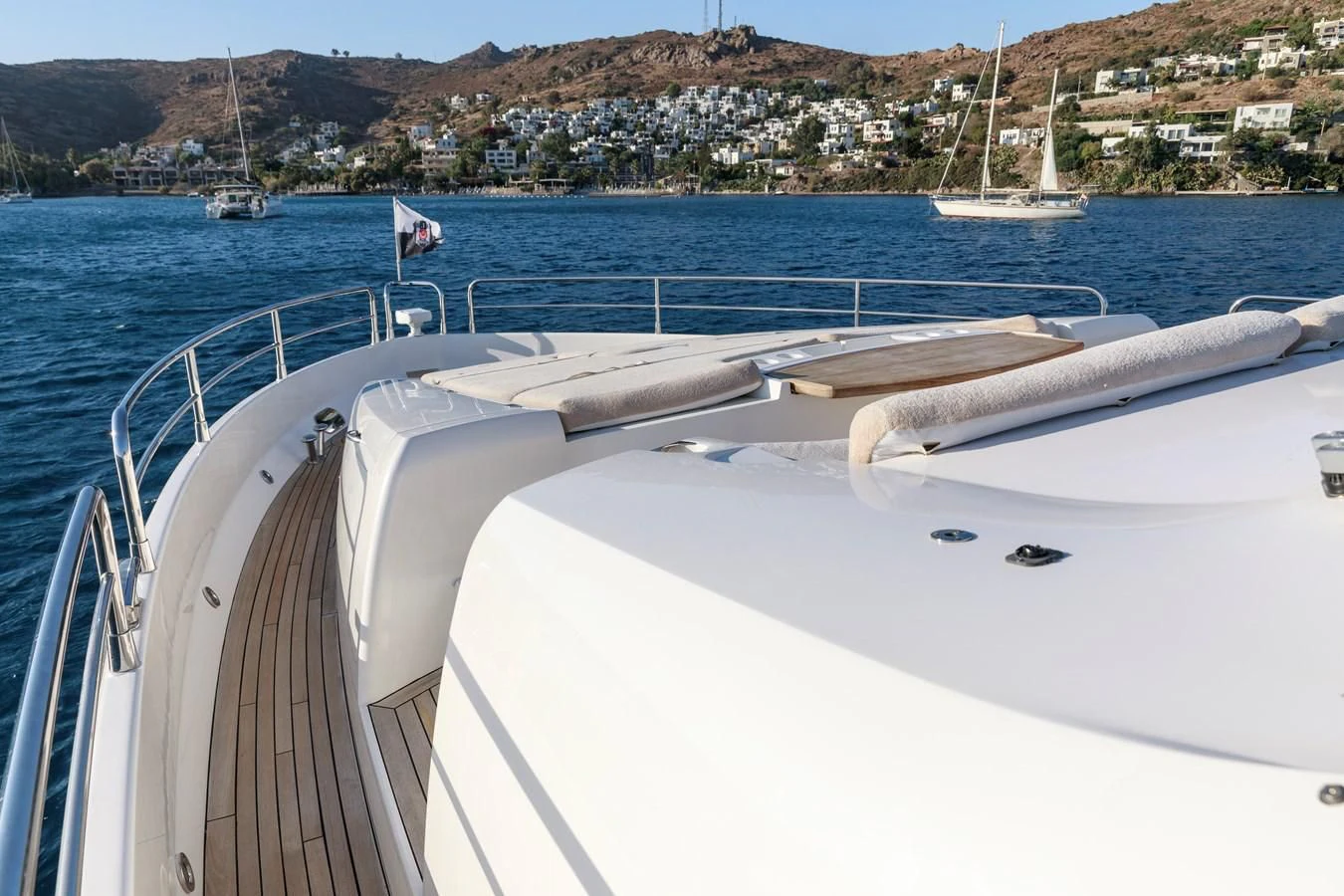a boat on the water aboard SSM Yacht for Sale