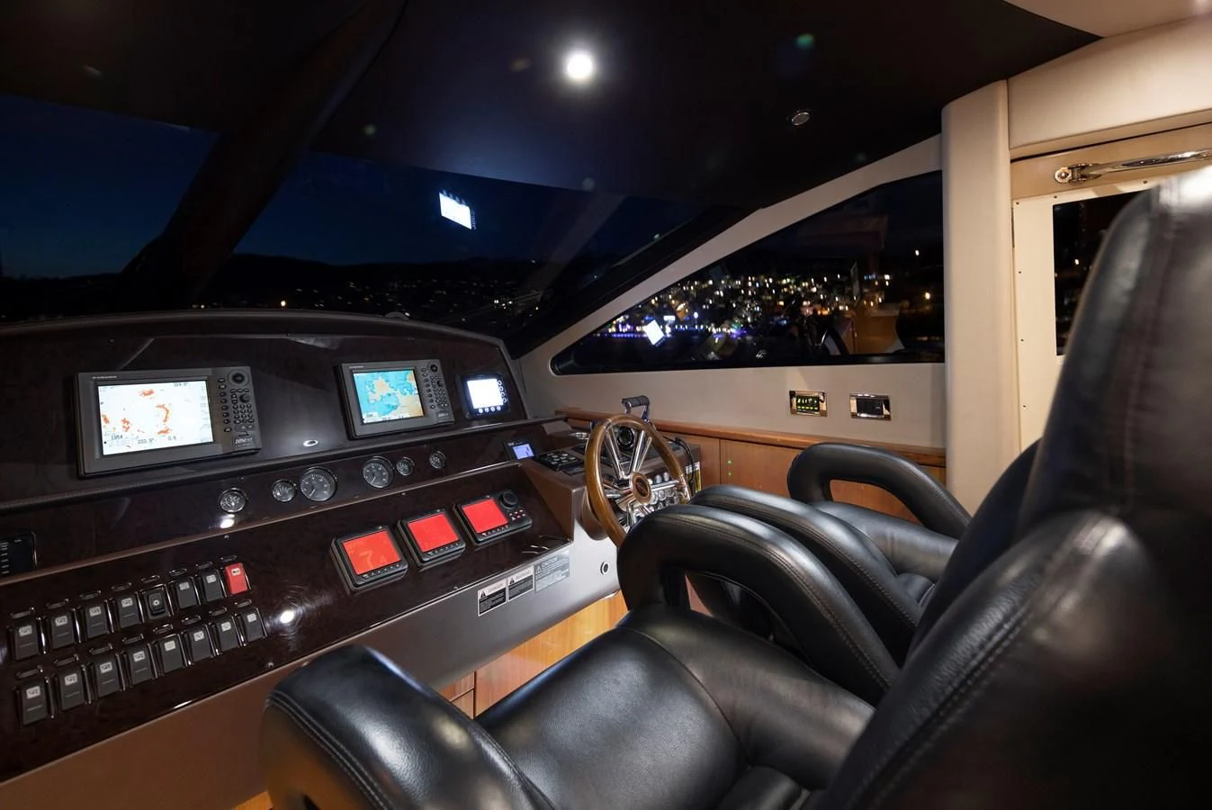 a car with a keyboard and a screen aboard SSM Yacht for Sale
