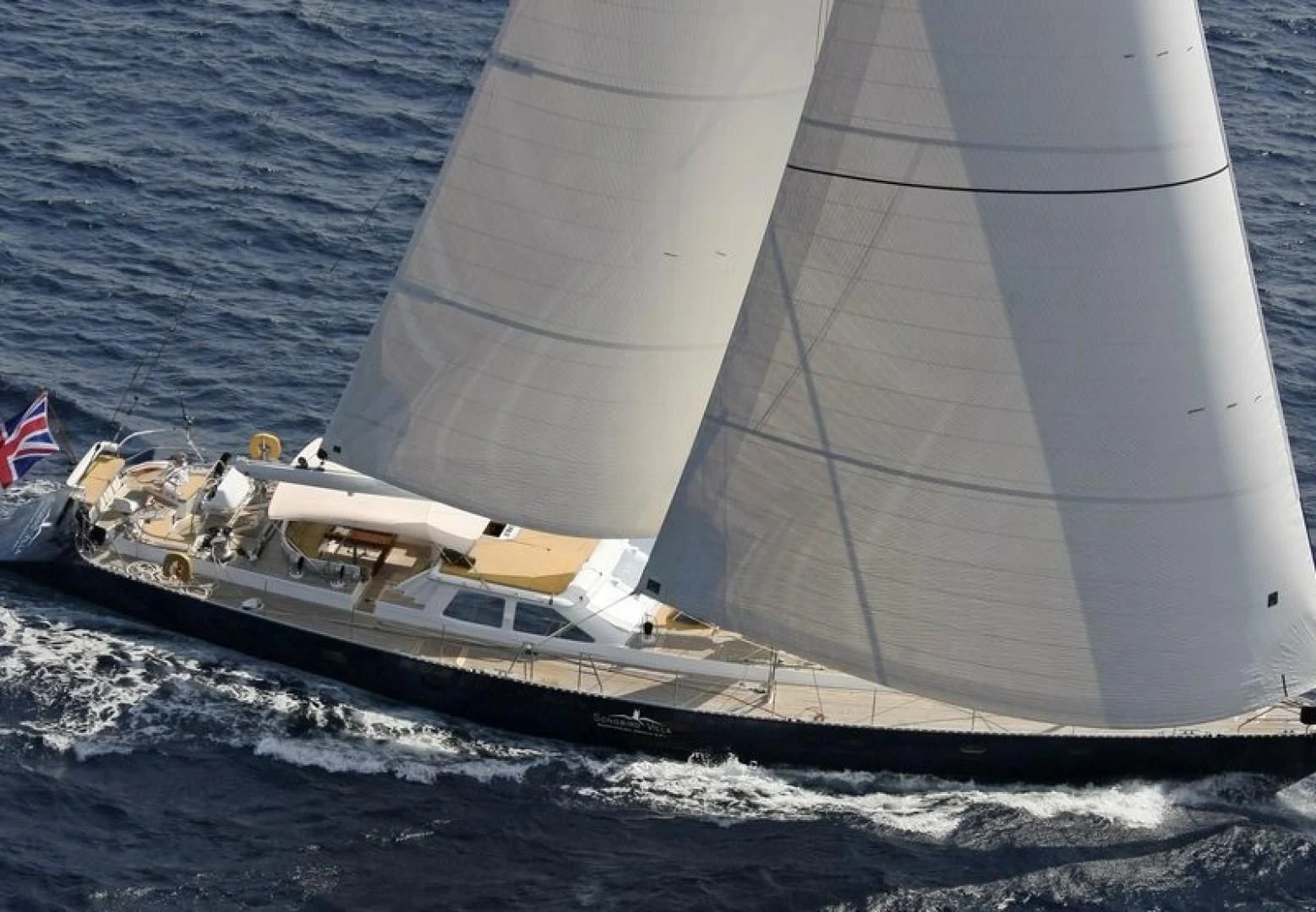 a boat on the water aboard SONGBIRD OF LONDON Yacht for Sale
