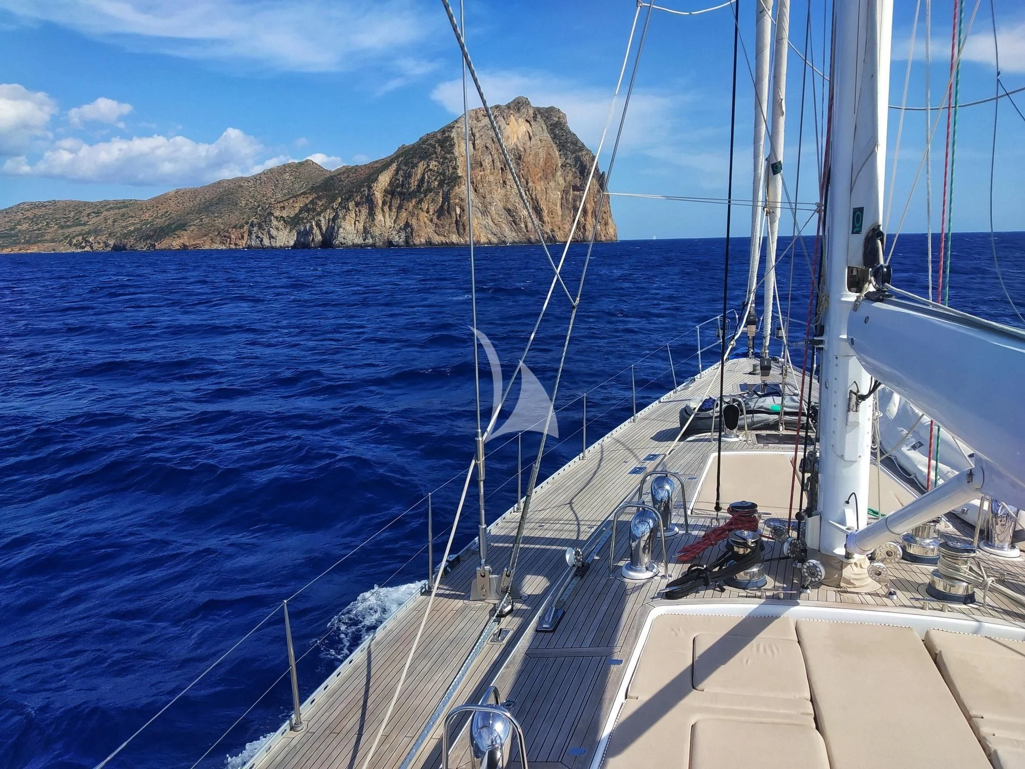 a boat on the water aboard SONGBIRD OF LONDON Yacht for Sale
