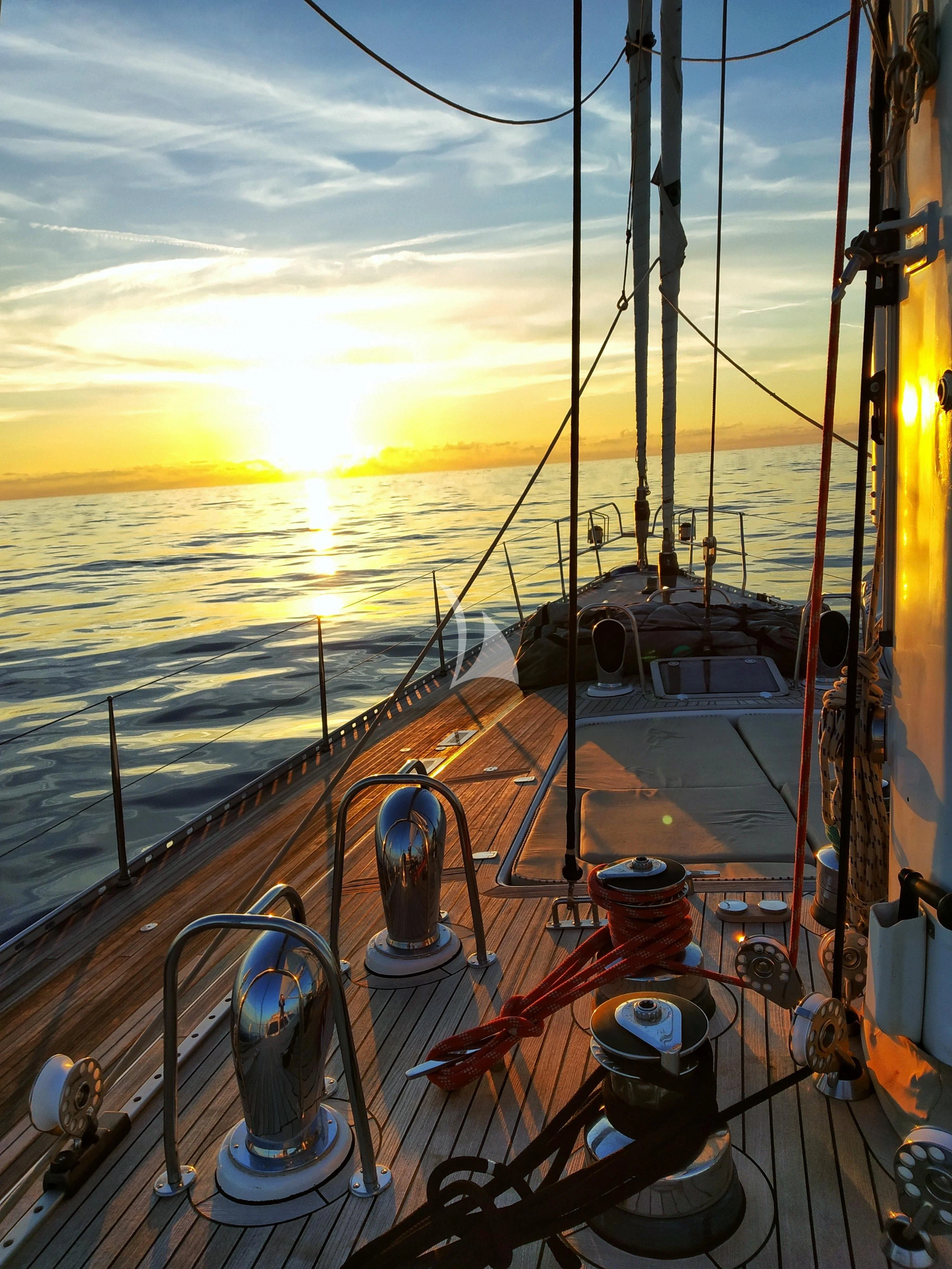 a boat on the water aboard SONGBIRD OF LONDON Yacht for Sale