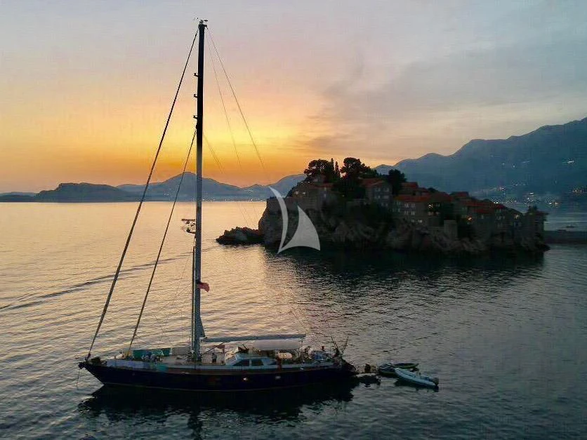 a sailboat on the water aboard SONGBIRD OF LONDON Yacht for Sale