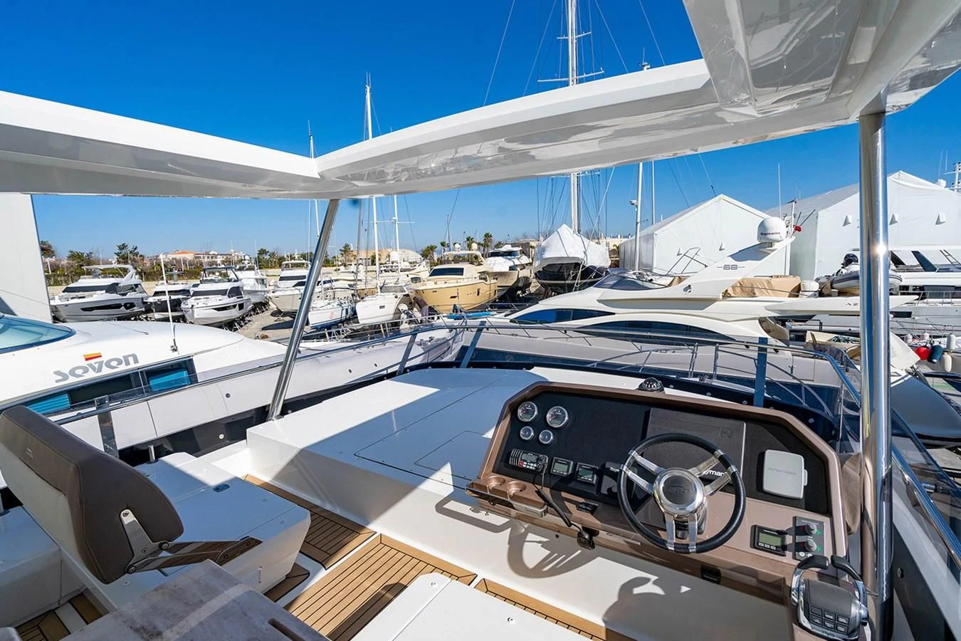 a cockpit of a plane aboard AQUAMARINA Yacht for Sale
