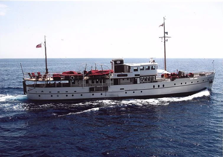 a boat on the water aboard MELTEMI Yacht for Sale
