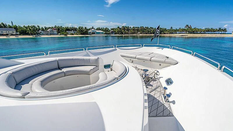 a boat on the water aboard BLACK SWAN Yacht for Sale