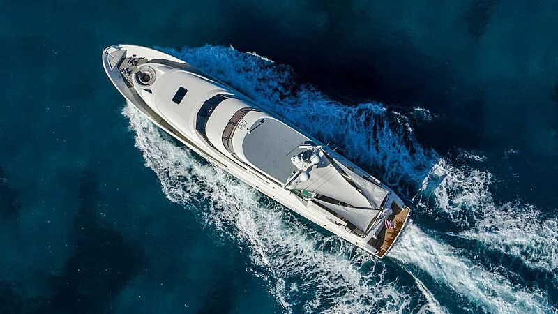 a satellite in space aboard BLACK SWAN Yacht for Sale