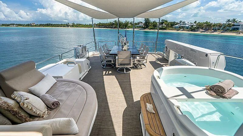 a boat on the water aboard BLACK SWAN Yacht for Sale