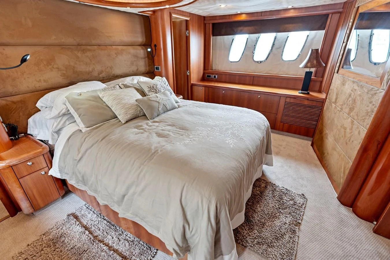 a bed in a cabin aboard PERSISTENCE Yacht for Sale