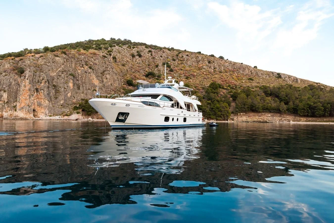 a boat on the water aboard REBECCA V Yacht for Sale