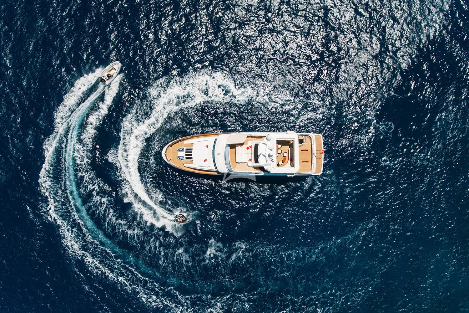 a ship in the water aboard REBECCA V Yacht for Sale