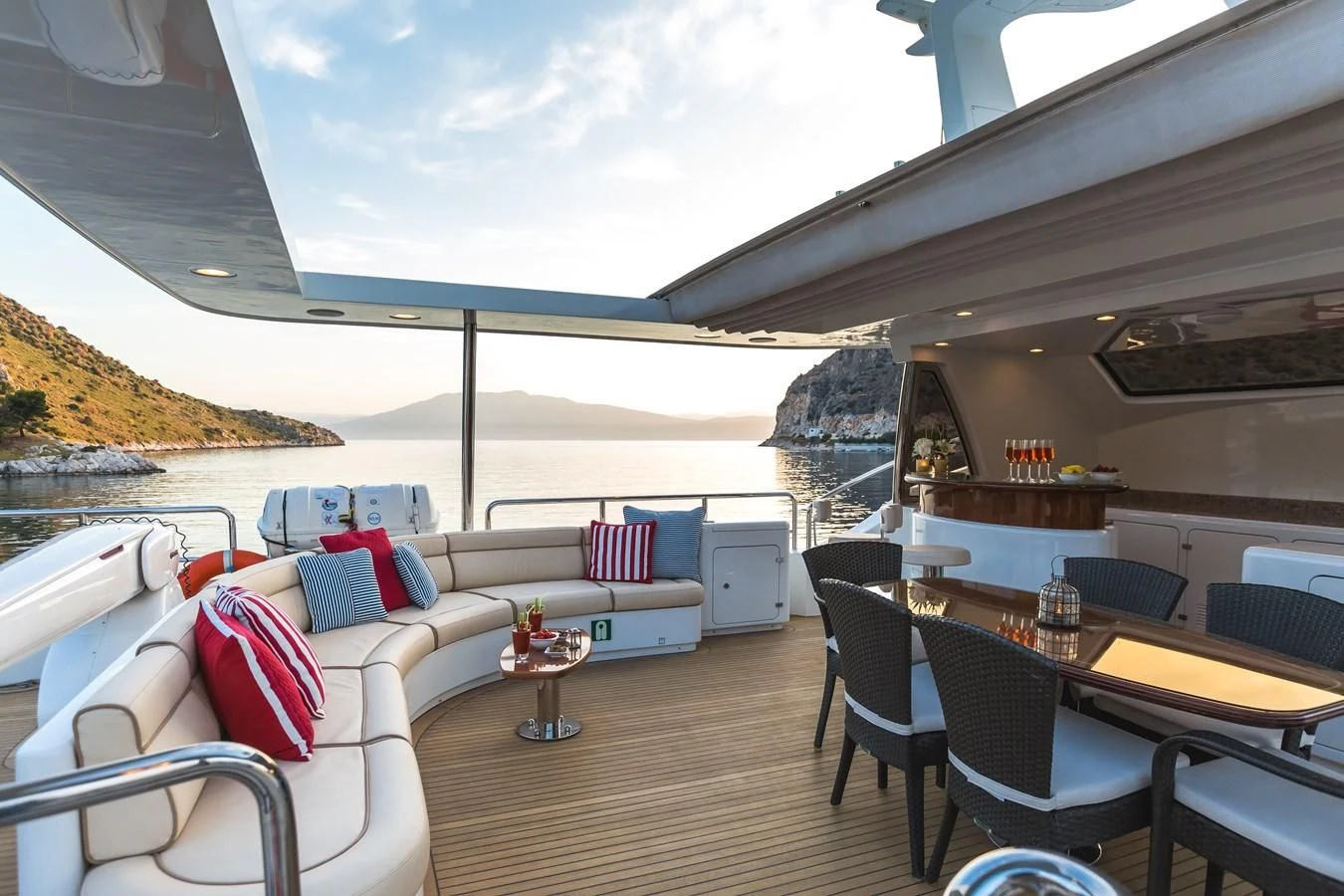 a boat on the water aboard REBECCA V Yacht for Sale