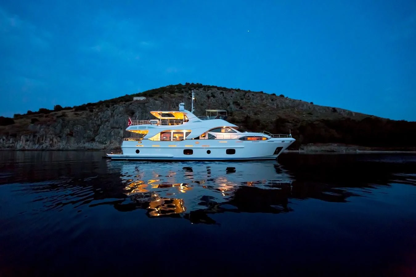 a boat on the water aboard REBECCA V Yacht for Sale