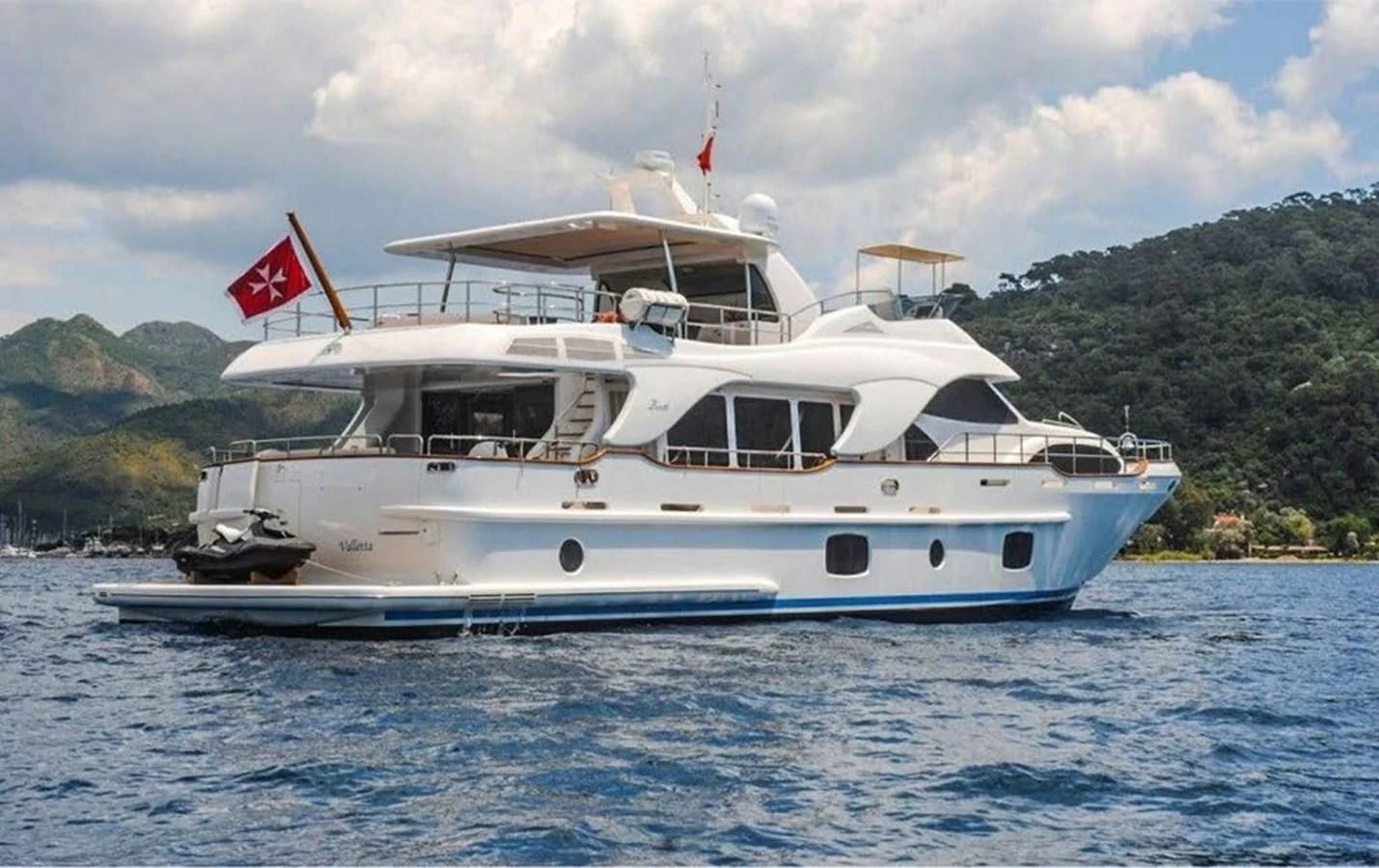 a boat on the water aboard REBECCA V Yacht for Sale