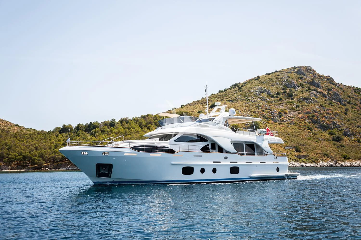 a boat on the water aboard REBECCA V Yacht for Sale