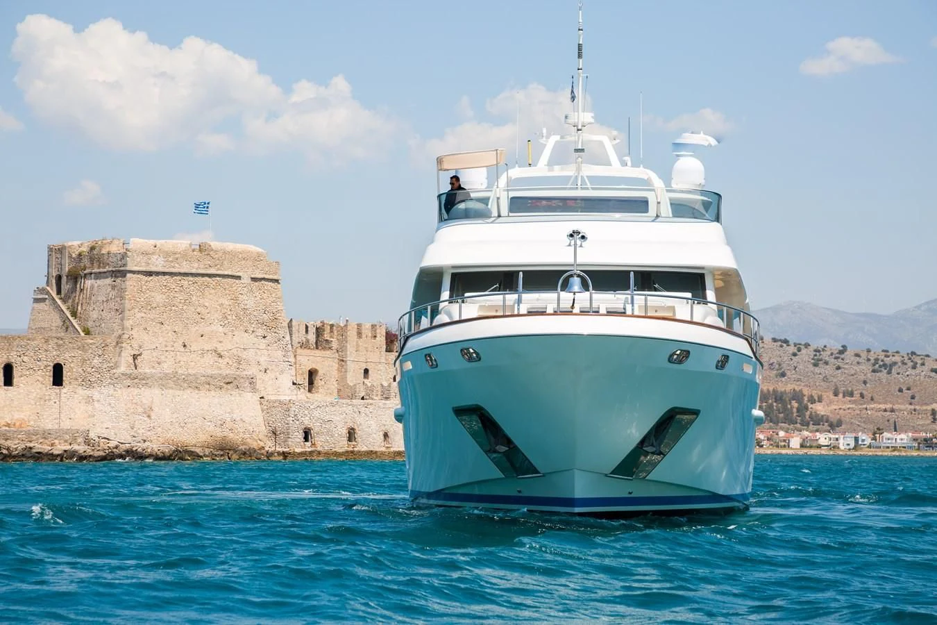 a boat in the water aboard REBECCA V Yacht for Sale