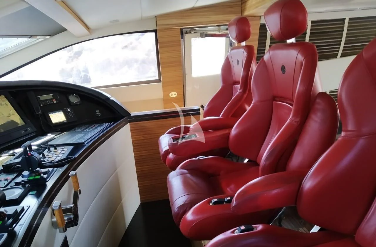 the inside of a vehicle aboard VITAMIN SEA I Yacht for Sale