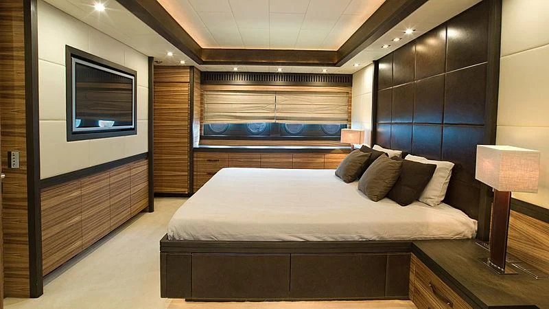 a bed in a room aboard VITAMIN SEA I Yacht for Sale