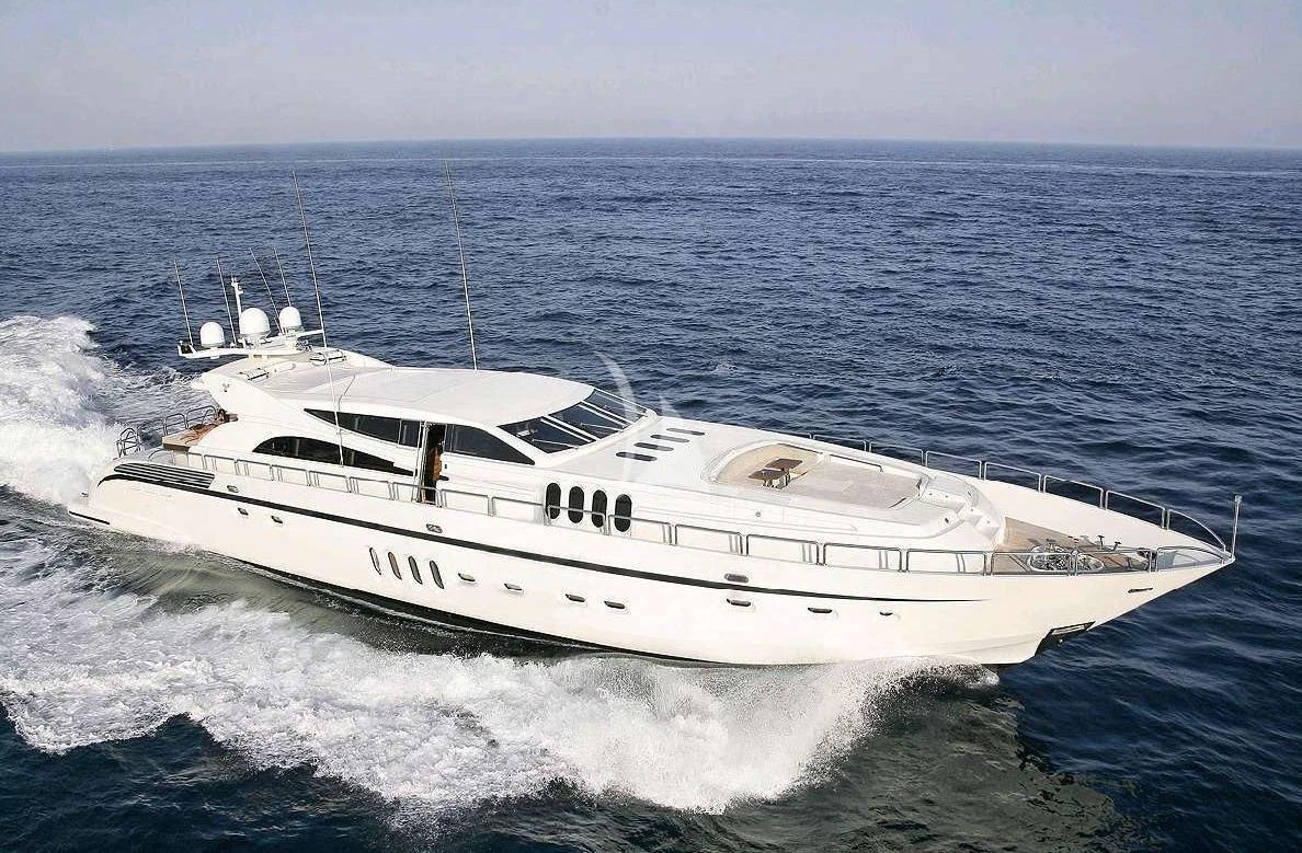 a white yacht on the water aboard VITAMIN SEA I Yacht for Sale