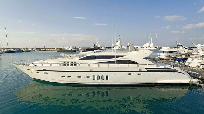 a white yacht in the water aboard VITAMIN SEA I Yacht for Sale