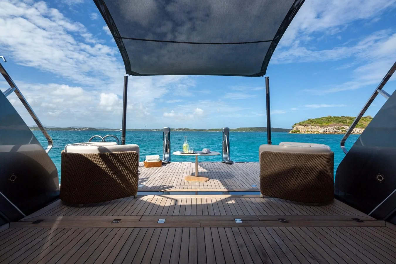 a boat on the water aboard FIFTY Yacht for Charter