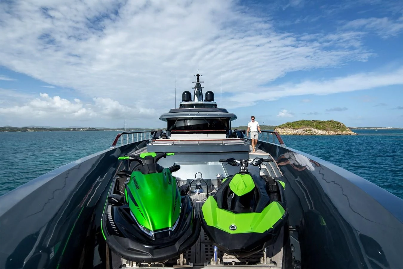 a boat on the water aboard FIFTY Yacht for Charter