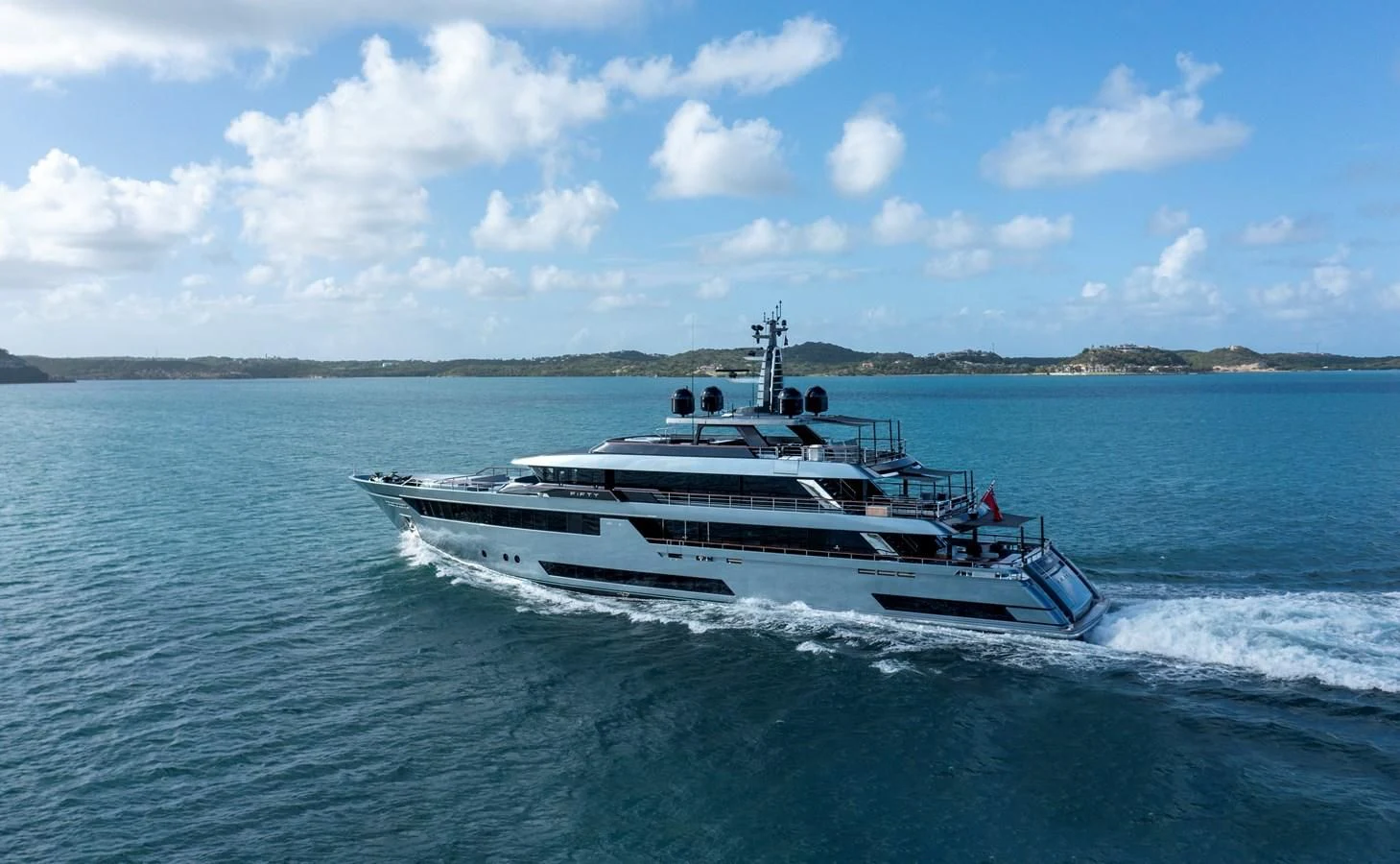 a boat on the water aboard FIFTY Yacht for Charter