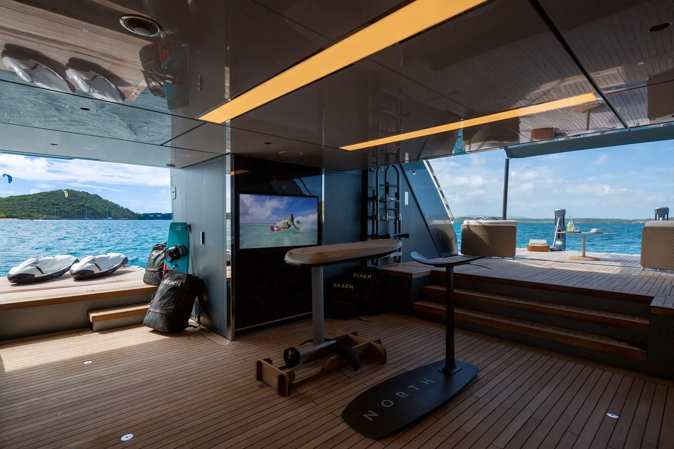 a boat on the water aboard FIFTY Yacht for Charter