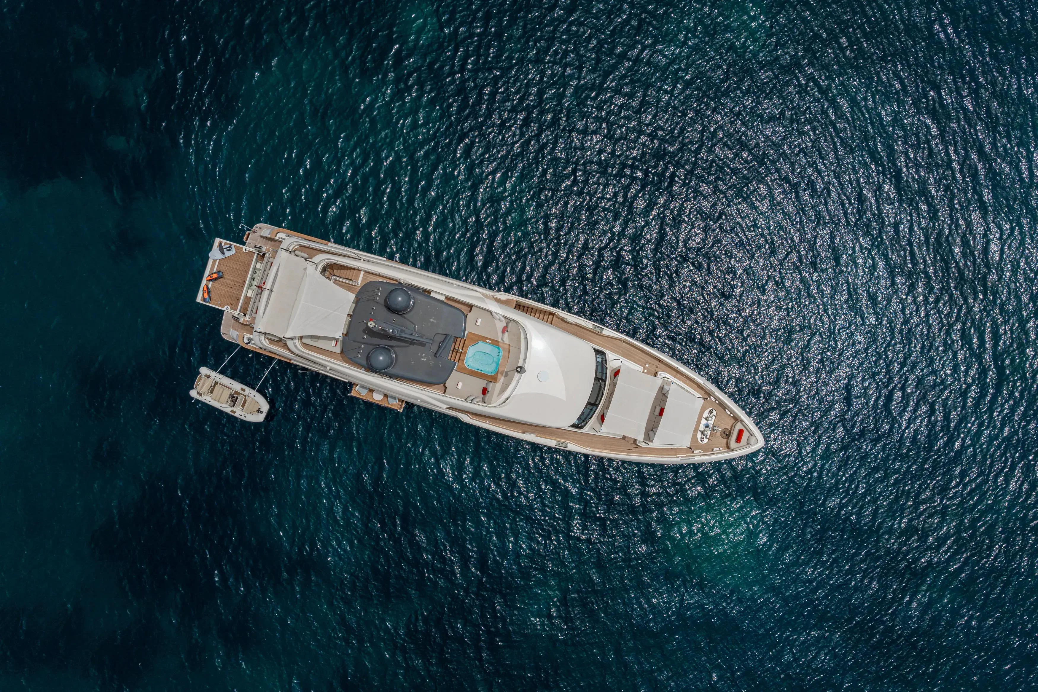 a space ship in the water aboard DIANA II Yacht for Sale