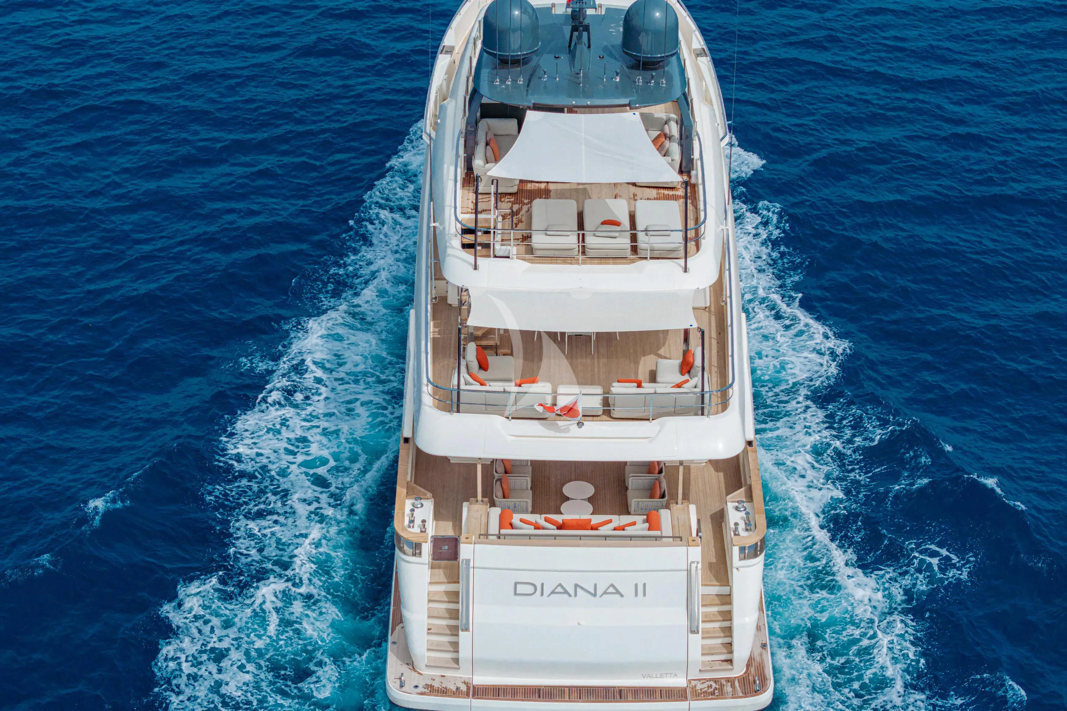a ship on the water aboard DIANA II Yacht for Sale