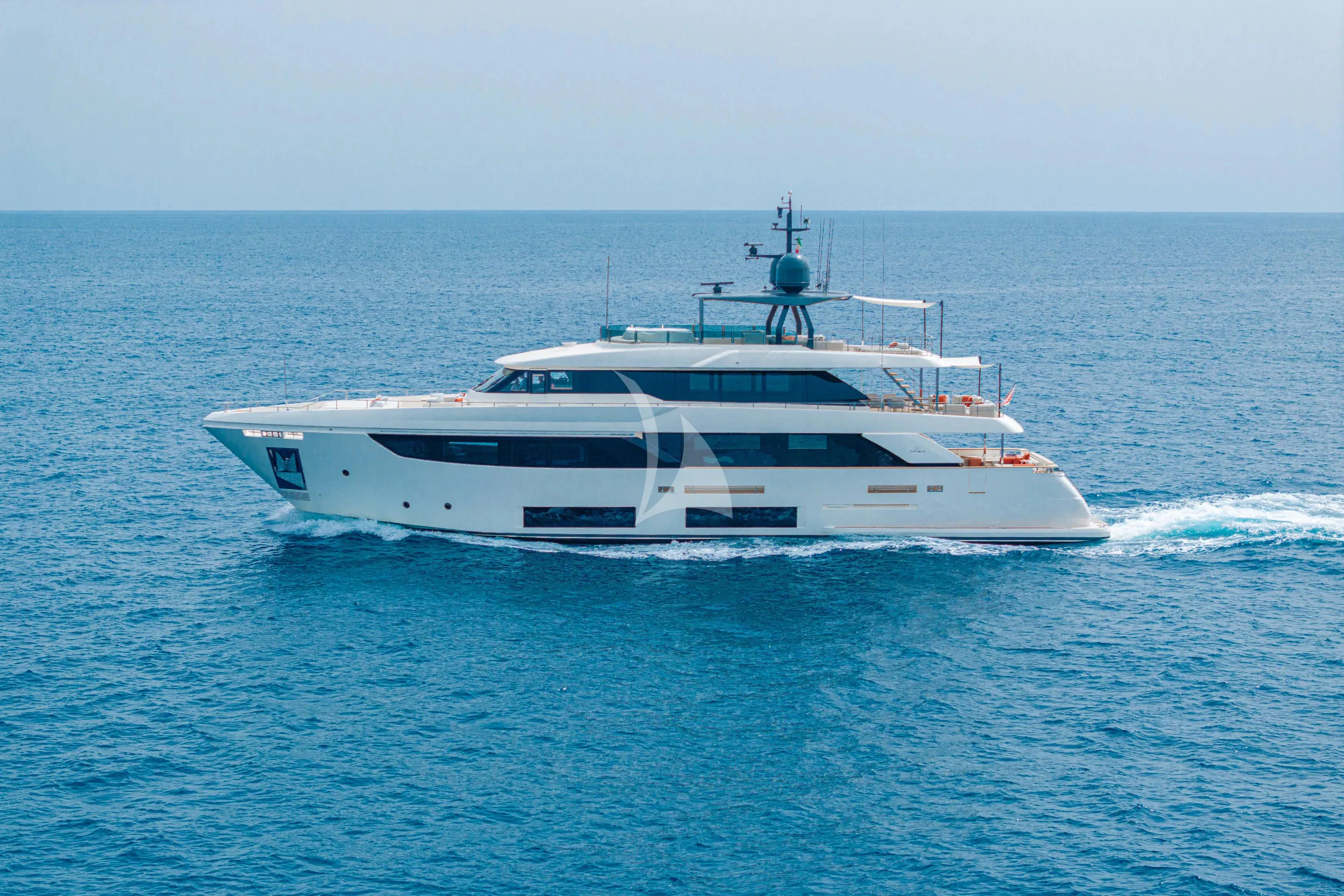 a white yacht in the water aboard DIANA II Yacht for Sale