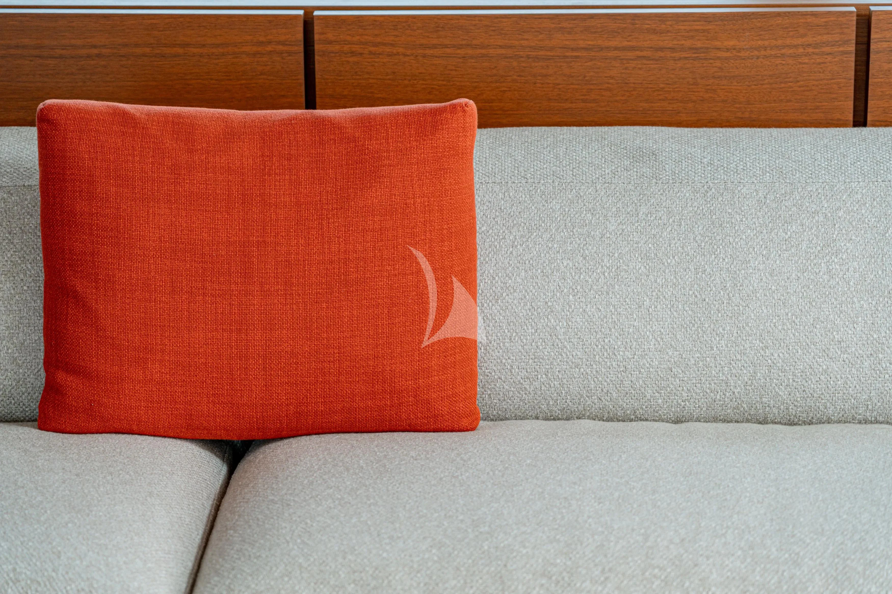 a pillow on a couch aboard DIANA II Yacht for Sale