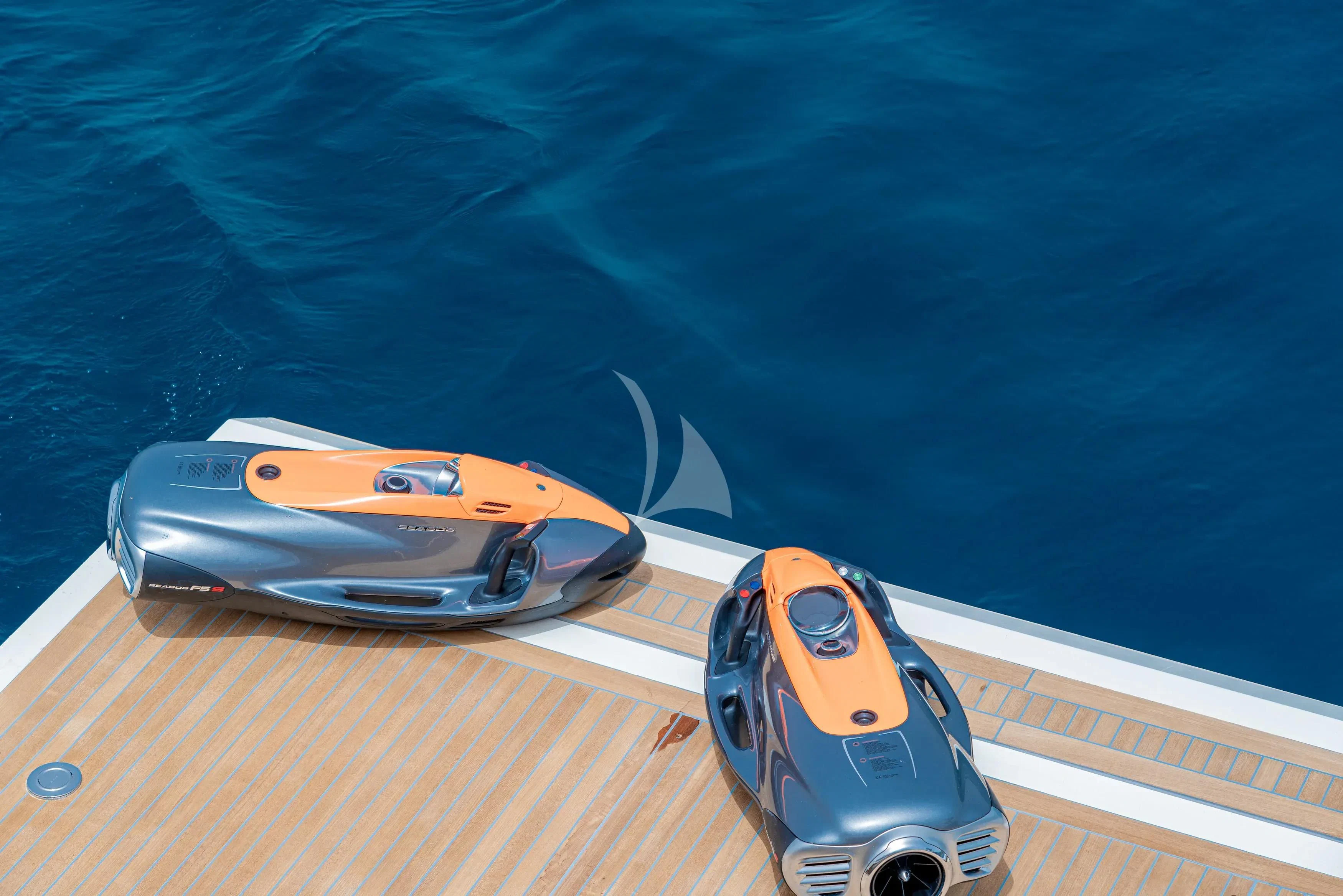 a close-up of a guitar aboard DIANA II Yacht for Sale