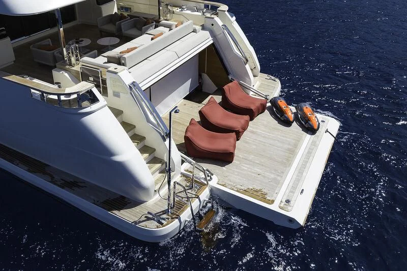 a white boat on the water aboard DIANA II Yacht for Sale